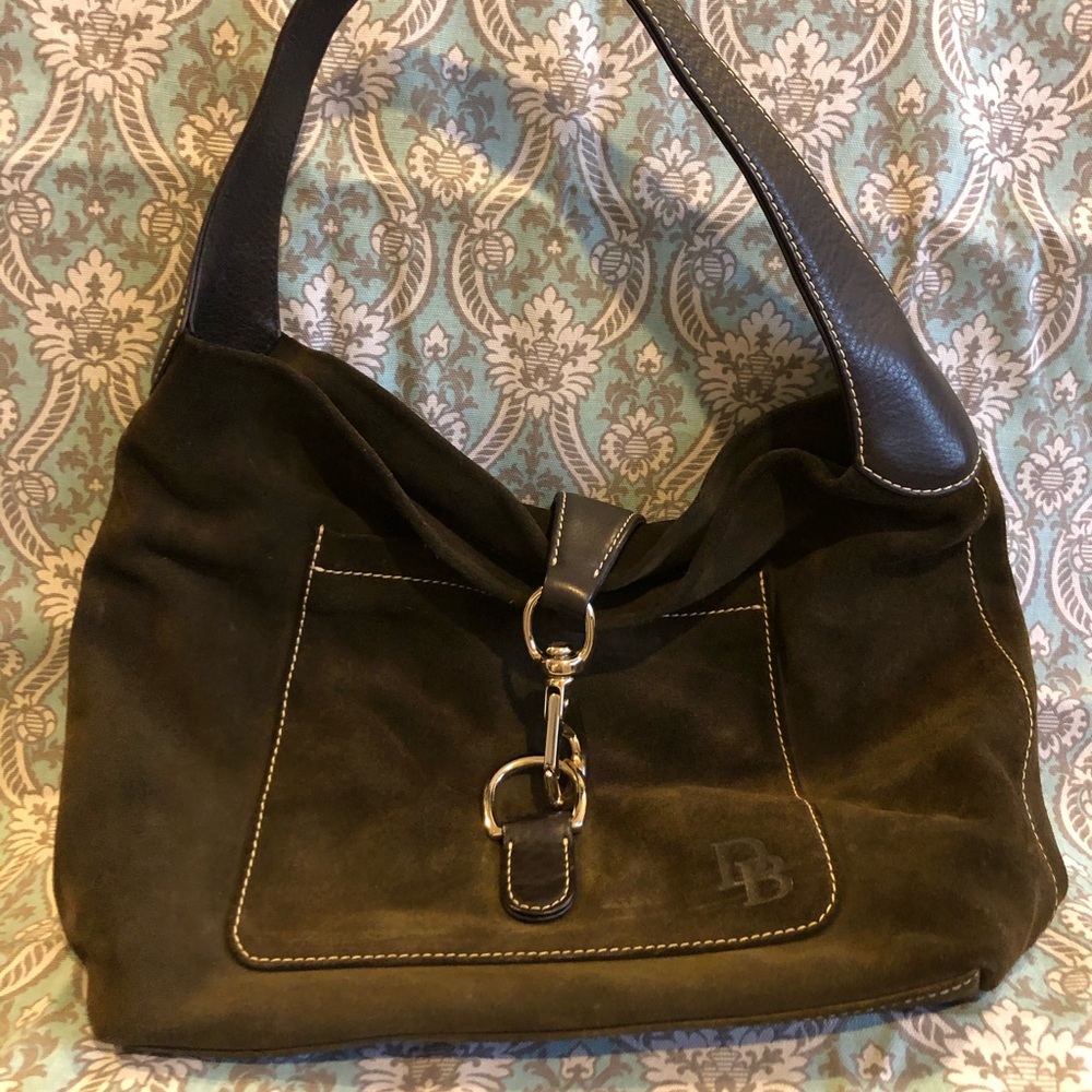 Dooney & Bourke Suede Leather Hobo Handbag